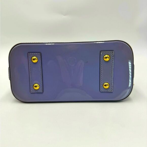 Auth Louis Vuitton Small Purple Lilas Vernis Monogram Alma BB Crossbody Bag - Picture 4 of 16